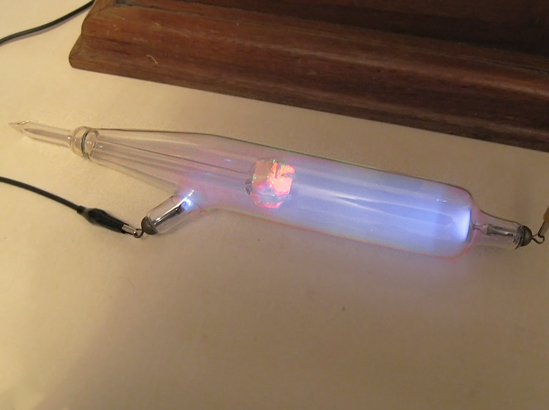 Crookes Mineral Tube with Calcite