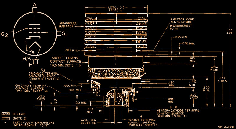 RCA 6884 tube base connections