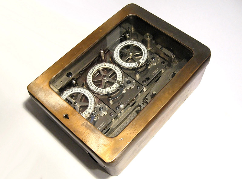 Sargent & Greenleaf brass time lock
