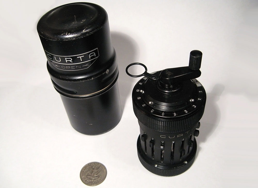 Curta Mechanical Calculator case